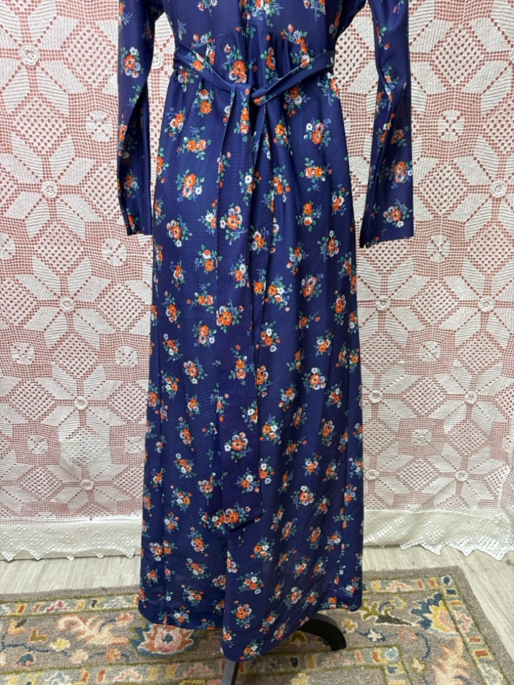 Vintage Mary Jane Floral Prairie Maxi Dress Size 8 - Picture 11 of 13